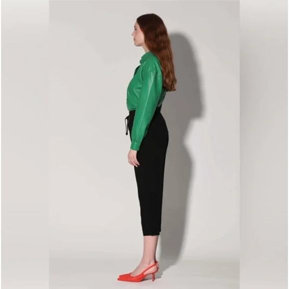 Walter Baker Sophia Jogger Black Linen Blend Mid Rise Travel Pants Size M NWT - Picture 3 of 11